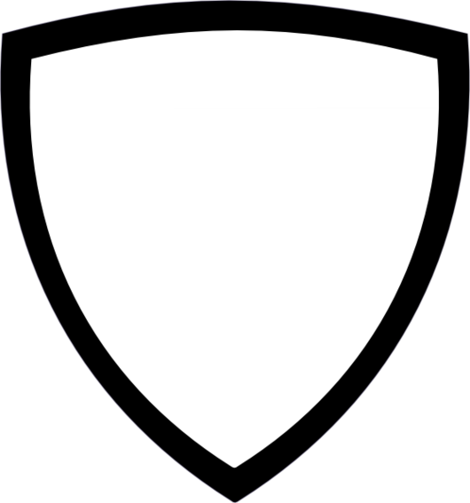 White shield outline clipart