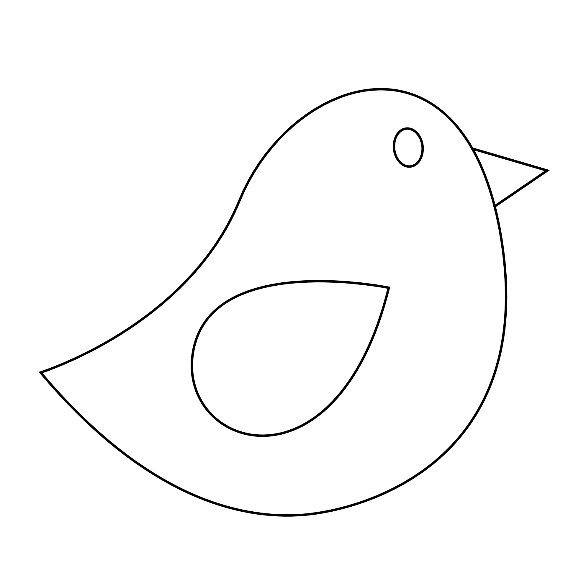 Bird Outline Clipart