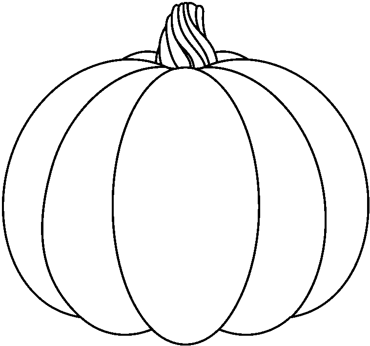 Pumpkin clip art black and white