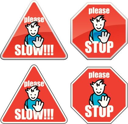 Cartoon Of School Crossing Sign Clip Art, Vector Images ...