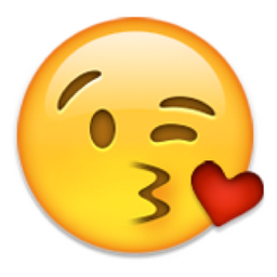 ð??? Face Throwing a Kiss Emoji (U+1F618/U+E418)
