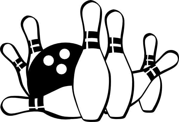Retro bowling pin clipart