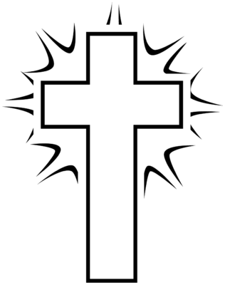 626 views Black and white cross clipart