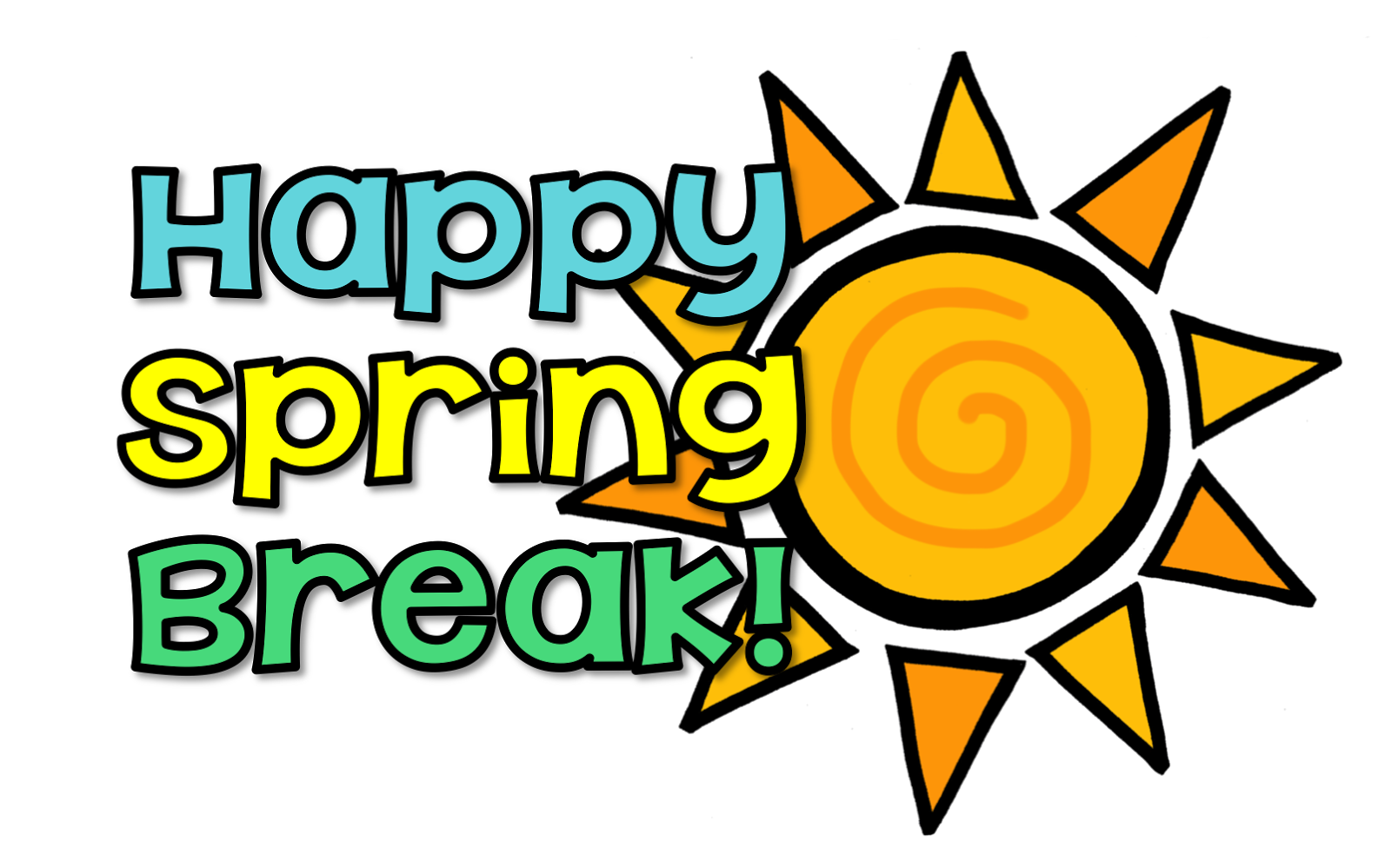 Happy spring break clipart
