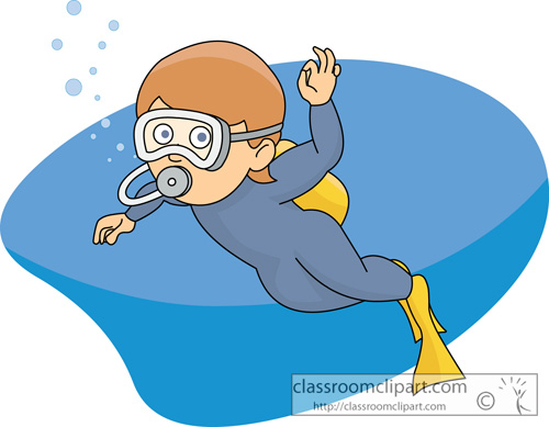 Cartoon Scuba Diver Clipart
