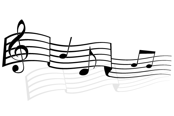 Musical notes clip art free vector