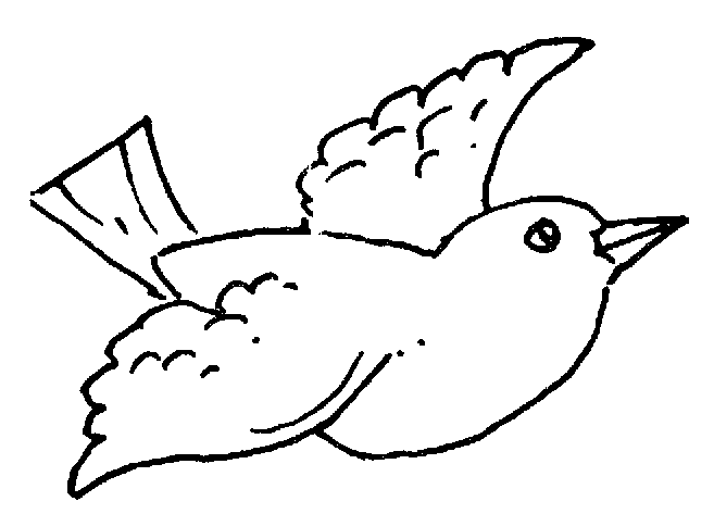 Flying Bird Black And White Clipart