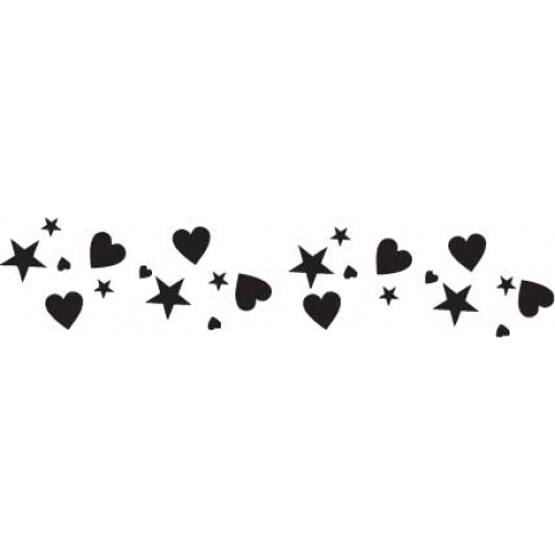 Pin 6125 Hearts And Stars Stencil On Pinterest