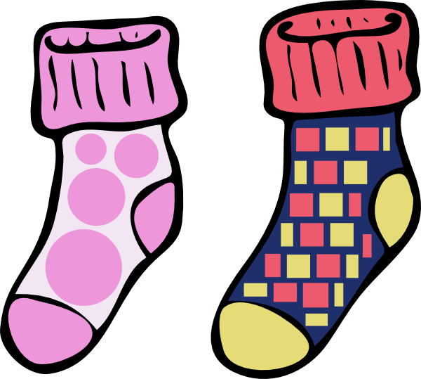 Matching socks clipart