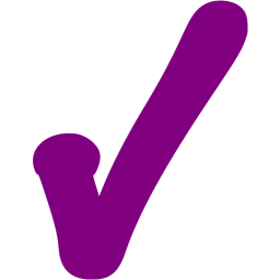 Purple check mark 5 icon - Free purple check mark icons