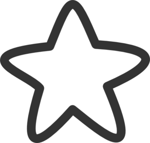 Big star black and white clipart
