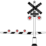 Railroad crossing gates clipart