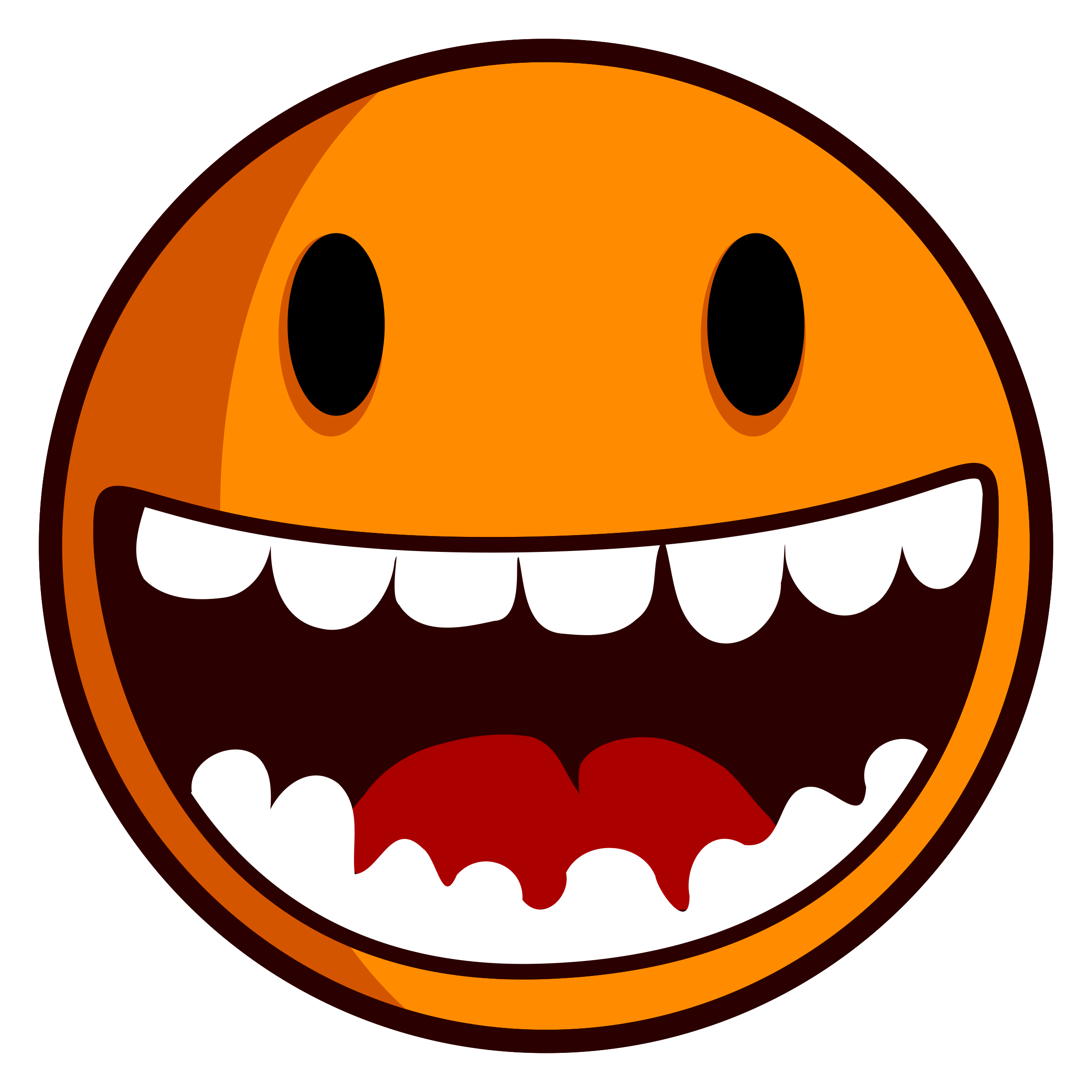 Orange Happy Face Clipart Clipart Best 