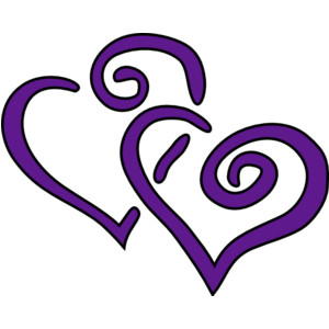 Purple Hearts clip art - Polyvore