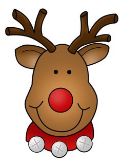 Cute baby reindeer face clipart