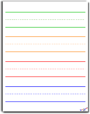 printable kindergarten lined paper template