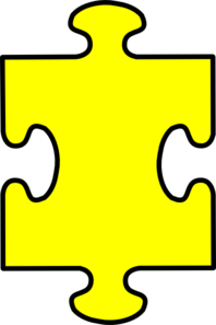 Puzzle Piece Yellow Clip Art - vector clip art online ...