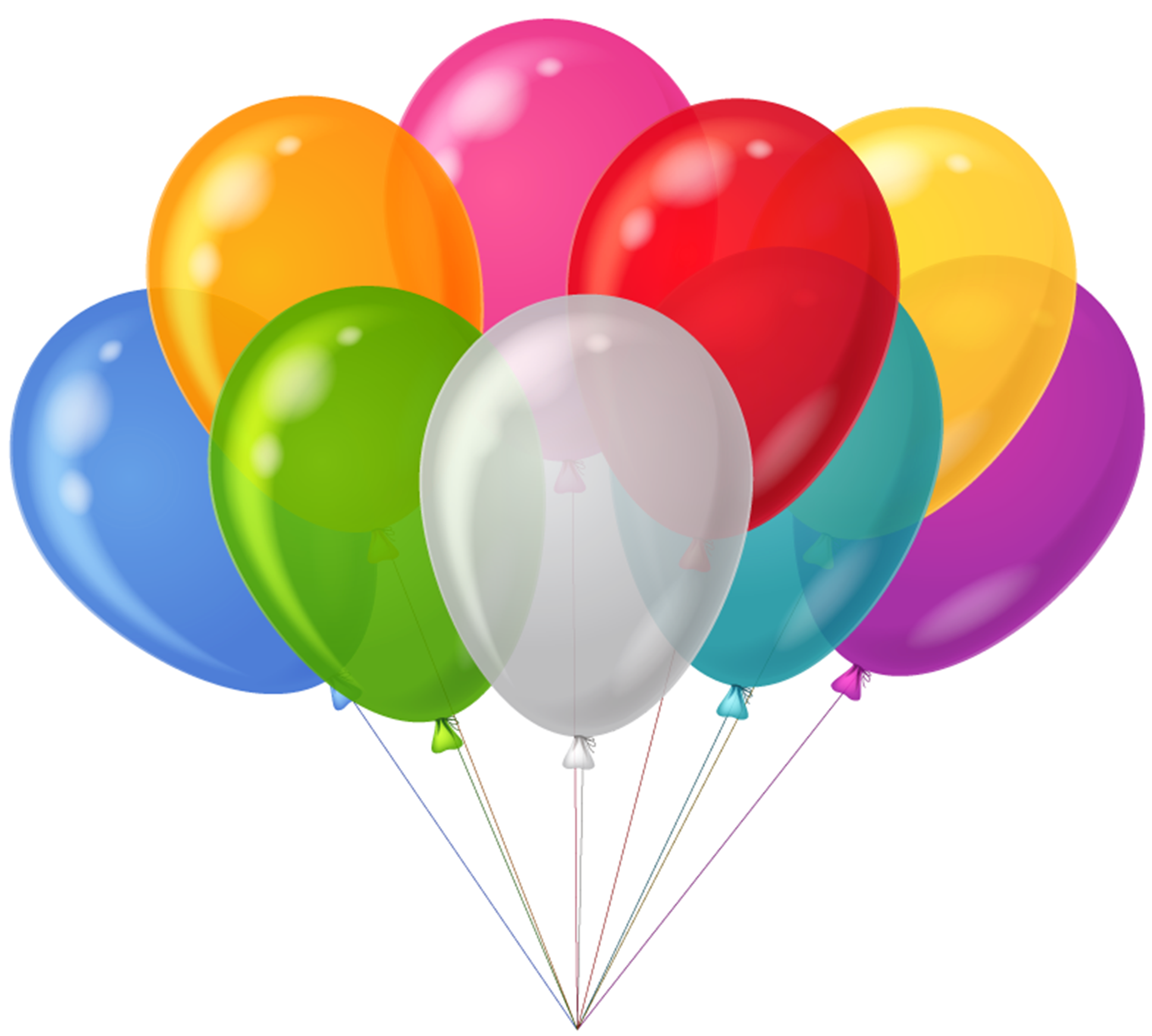 Birthday balloons clipart transparent background