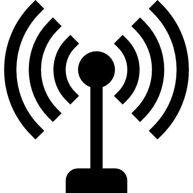 Antenna with signal lines symbol Icons | Free Download