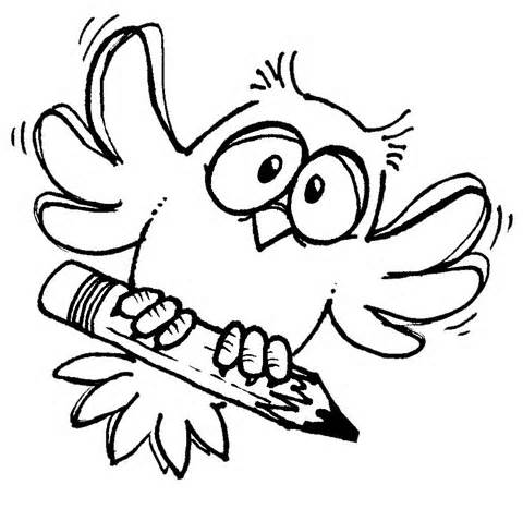 Cute owl black and white clipart - ClipartFox