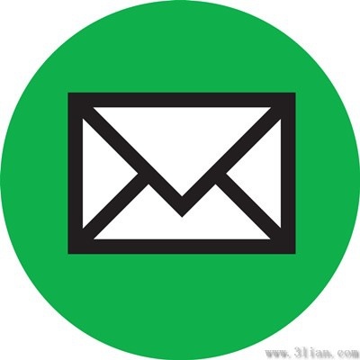 Envelope icon vector green background Free vector in Adobe ...
