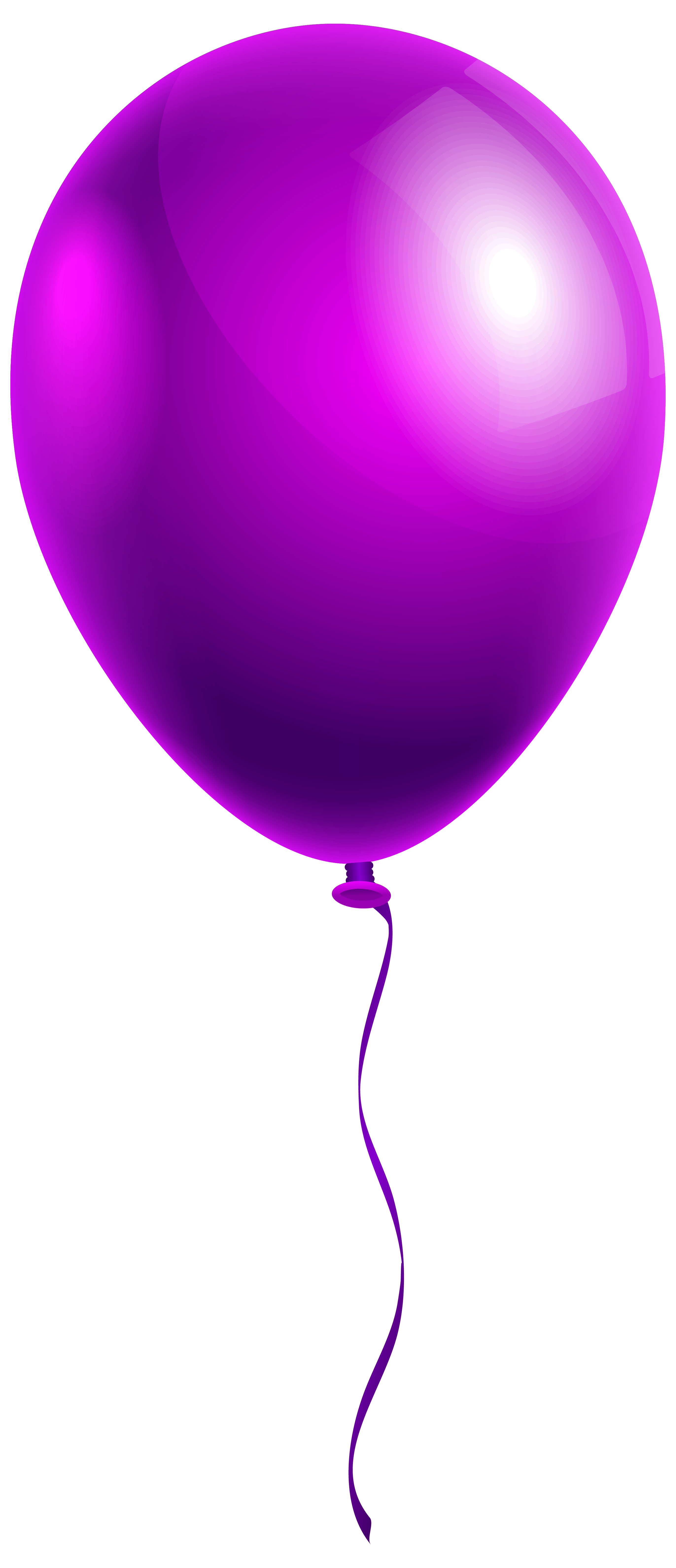 Single Purple Balloon PNG Clipart Image