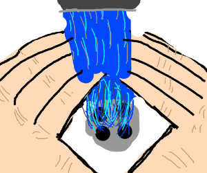 close up of someone washing their hands (drawing by Frederik_T)