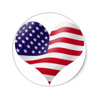 Heart Shaped American Flag Gifts on Zazzle