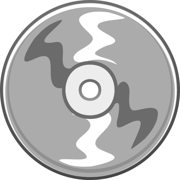 gray CD - vector Clip Art