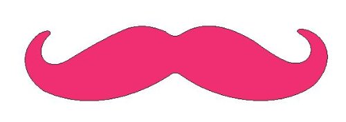 Amazon.com: Hot Pink Mustache Sticker Decal Car Truck Vinyl 6"x2 ...