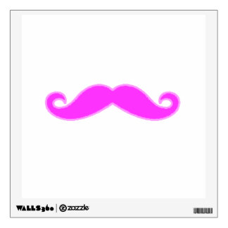 Pink Mustache Wall Decals & Wall Stickers | Zazzle