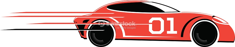 Red white blue race car clipart