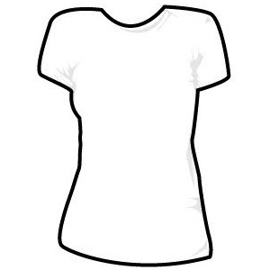 Round Neck Women's T-shirt Template - Polyvore
