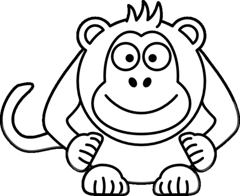 Printable Monkey Colouring Pictures - High Quality Coloring Pages