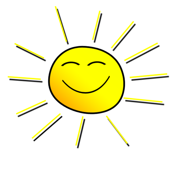 Smiling sun clip art