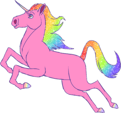 Pink unicorn clipart