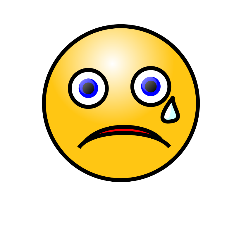 Crying face clipart