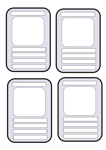 Blank Educational Top Trumps Template. by andream - Teaching ...