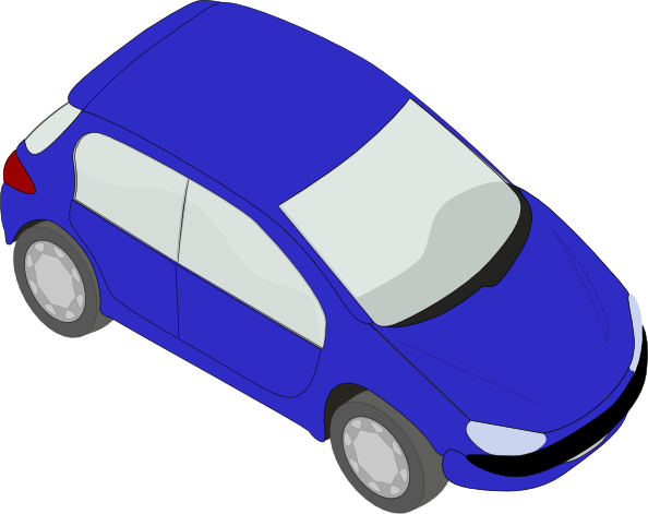 Blue Peugeot 206 Clip Art - vector clip art online ...