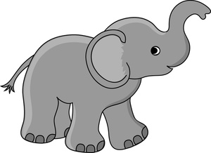 Cute Elephant Clipart - Tumundografico