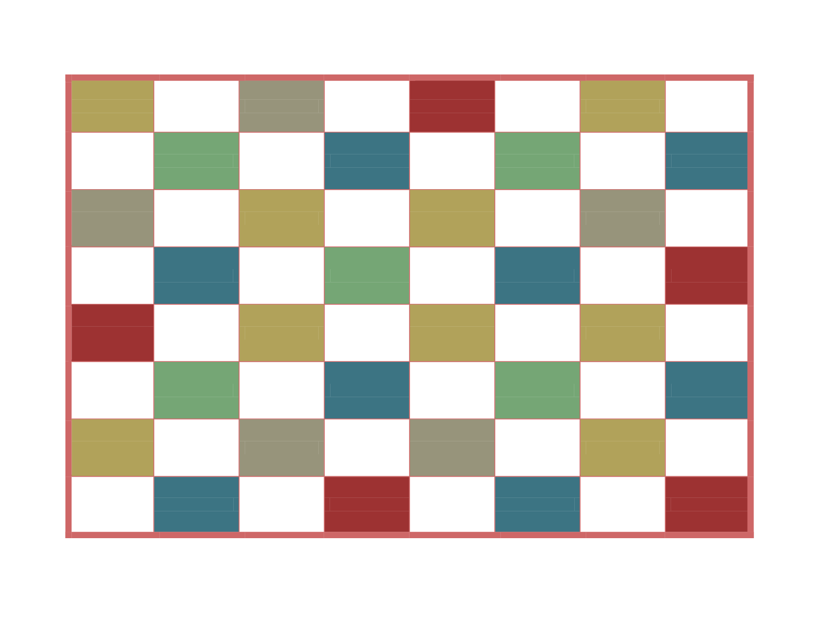 Printable Checker Board for Checkers Colorful