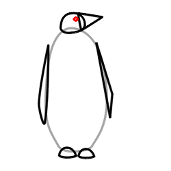 Drawing cartoon penguins