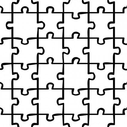 Jigsaw puzzle piece outline Free vector for free download (about 4 ...