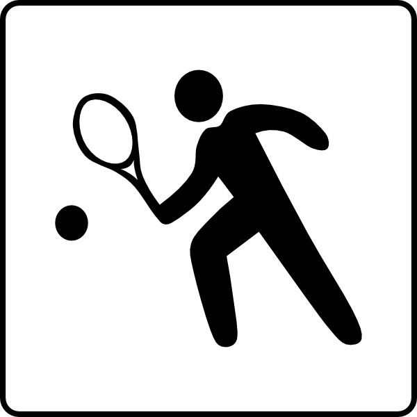 Hotel Icon Has Tennis Court Clip Art - vector clip ...