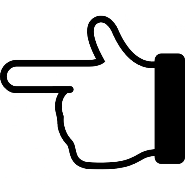Hand with finger pointing to the left Icons | Free Download