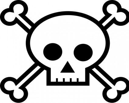 Skull and Crossbones Vector clip art - Free vector for free download