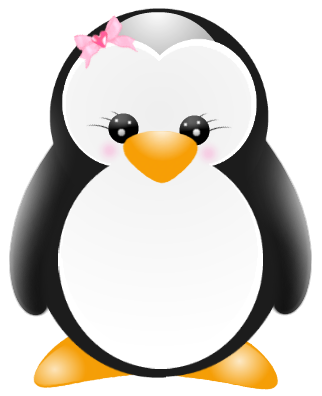Baby girl penguin clipart
