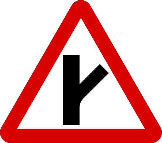 Singapore Road Signs - Warning Sign - Y-Junction 2.svg ...