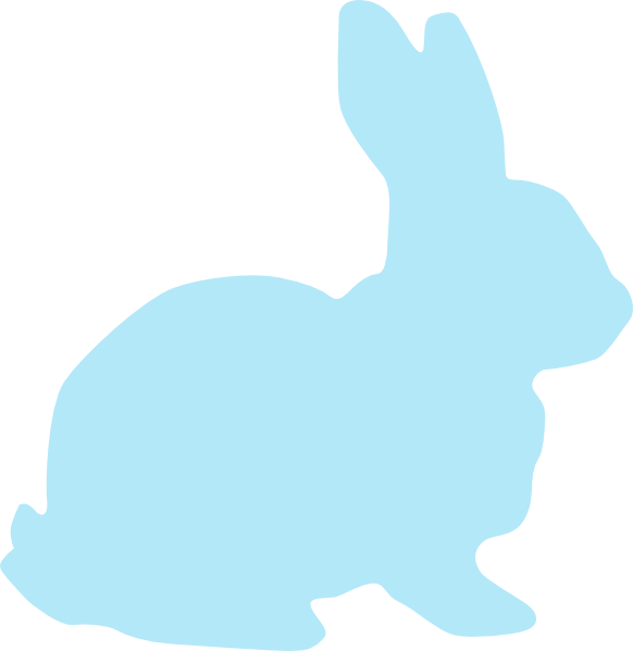 Blue rabbit clipart