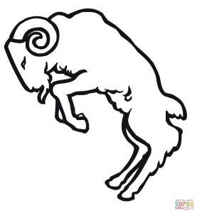Sheep Head Coloring Page Print Download - Animal - Free Printable ...